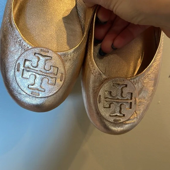 Tory Burch, Rose gold Minnie ballet flats (size 8) - Picture 2 of 9